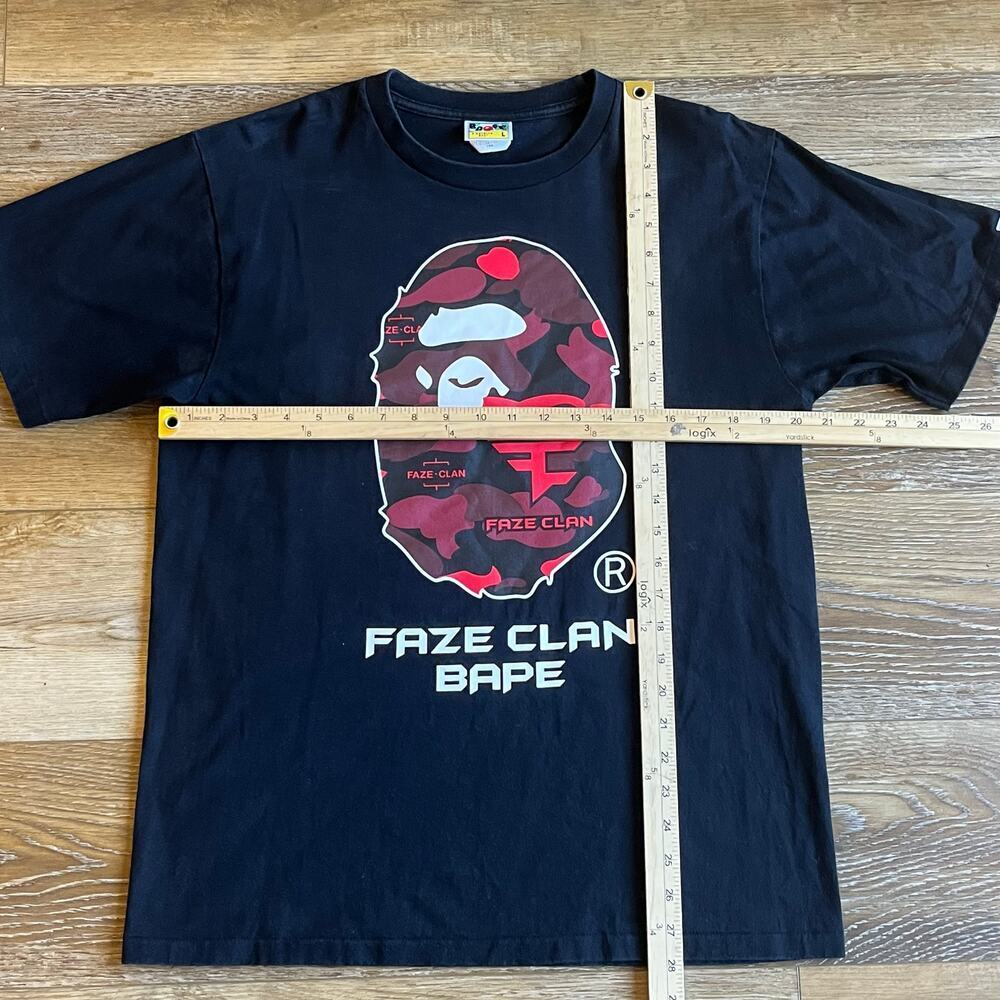 BAPE x FaZe Clan Tee Shirt L Single Stitch A Bathing Ape Streetwear Double Sided - Picture 9 of 9